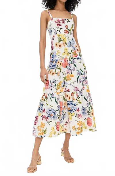 Farm Rio Greek Garden Sleeveless Maxi Dress In Off White In Multi