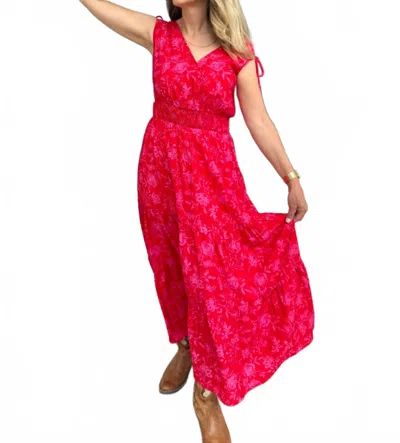 By Together Hazel Midi Dress In Red In Red