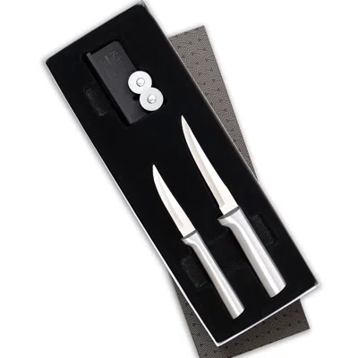 Radà 2 Piece Paring Knife Set With Sharpener And Gift Box In Silver