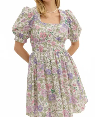 Entro Darla Mini Dress In Daisy In Multi