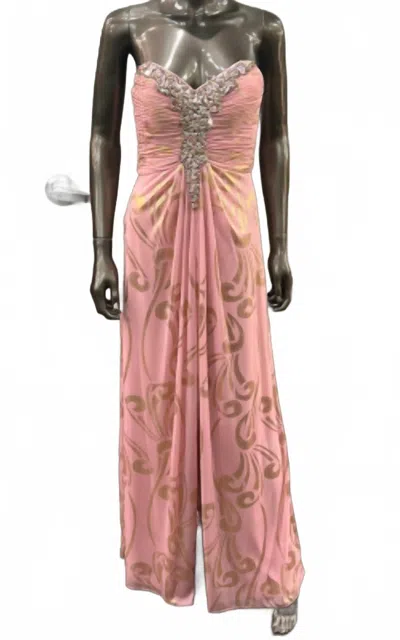 Decode 1.8 Women's Sweetheart Strapless Gown In Blush Gold In Gold