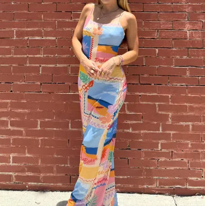 Pretty Garbage Gold Coast Maxi Dress In Multi In Multi