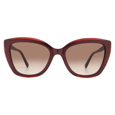 Longchamp Brown Gradient Butterfly Ladies Sunglasses Lo695s 600 54 In Brown