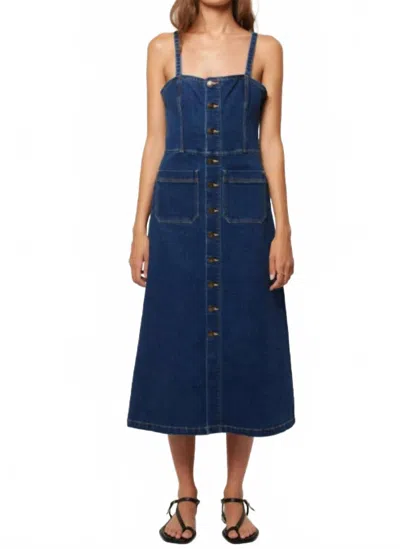 Rolla's Mara Midi Dress In Dark Vintage Indigo In Blue