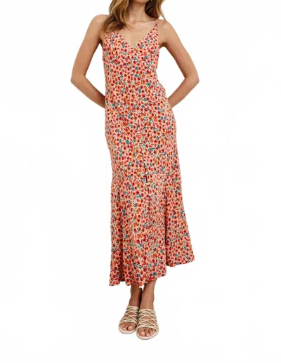 Rails Florian Midi Dress In Red Posy In Multi