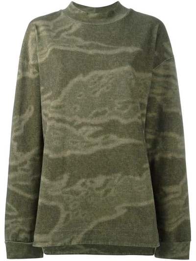 Yeezy Moto Heavy Cotton Jersey Sweatshirt In Forest Green