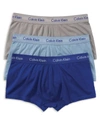 Calvin Klein Men's Cotton Stretch Low-rise Trunks 3-pack Nu2664 In Blue/sky/gray