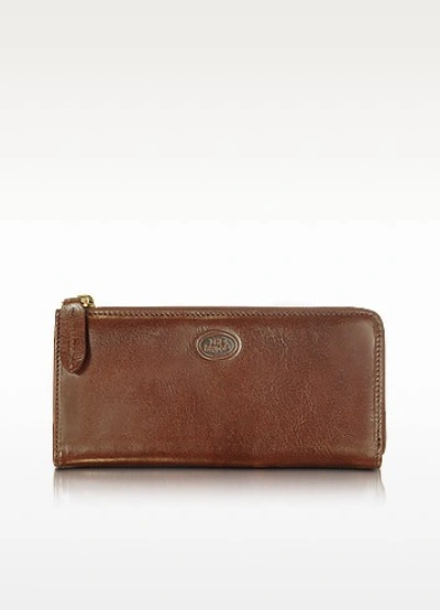 The Bridge Story Donna Brown Leather Zip Wallet