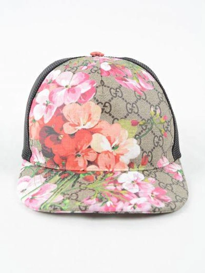 Shop Gucci Baseball Hat In Dark Brown/pink