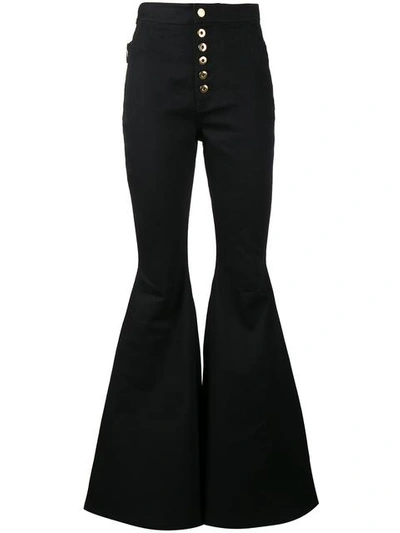 Ellery Ophelia High-rise Flared Jeans In Black
