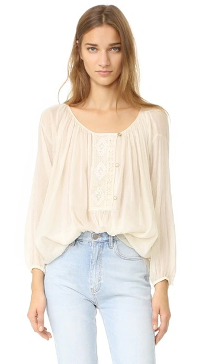 Giada Forte Lace Panelled Blouse In Avorio