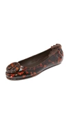 Tory Burch 'minnie' Travel Ballet Flat (women) In Tortoise