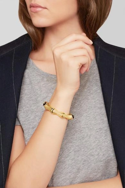 Gucci Bamboo 18k Yellow Gold Small Bangle Bracelet | ModeSens