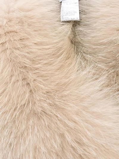 Shop Inverni Fox Fur Scarf In Neutrals