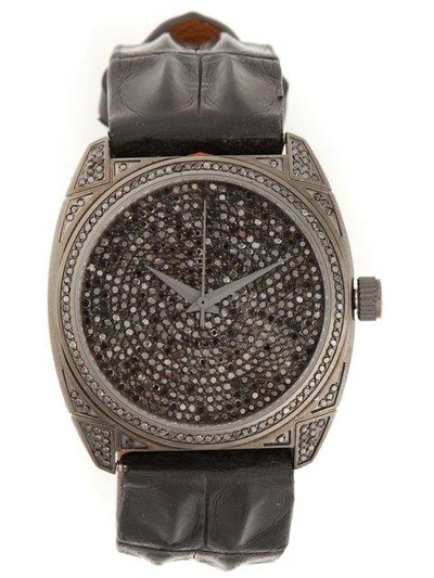 Shop Christian Koban 'dom' Diamond Watch In Black