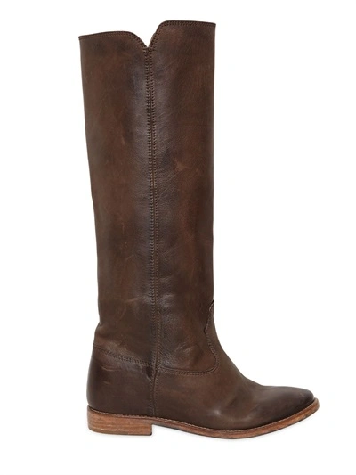 Shop Isabel Marant Chess Leather Boots In Brown