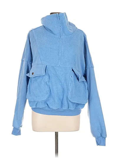 Pre-owned Aemi + Co Zip Up Hoodie In Blue