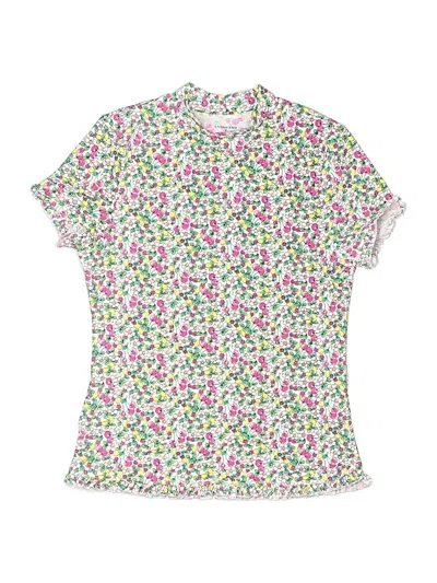 Pre-owned Lands' End Kids'  Rash Guard In White