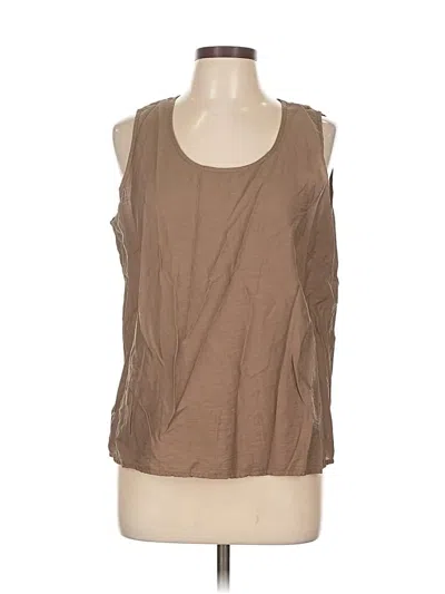 Pre-owned Focus Sleeveless Blouse In Brown