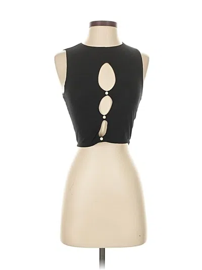 Pre-owned Reformation Sleeveless Top Black Keyhole Neckline Tops