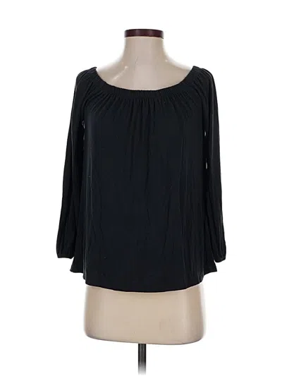 Pre-owned Hollister 3/4 Sleeve T-shirt In Black