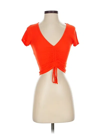 Pre-owned Garage Short Sleeve Top Orange Sweetheart Neckline Tops