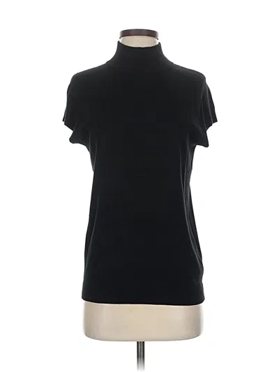 Pre-owned Bela Nyc Short Sleeve Turtleneck In Black