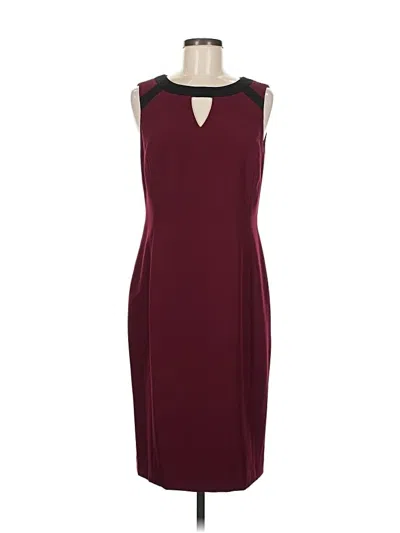 Pre-owned Kasper Cocktail Dress In Burgundy