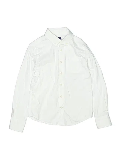 Pre-owned Johnnie-o Kids' Long Sleeve Button Down Shirt In White