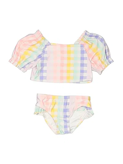 Pre-owned Cat & Jack Kids' Two Piece Swimsuit In Pink