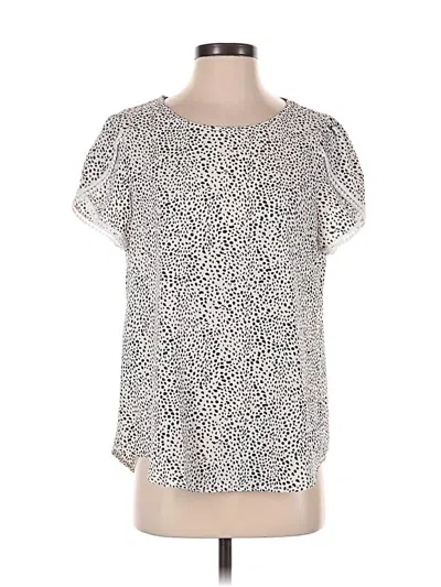 Pre-owned Fashion Short Sleeve Blouse In Silver