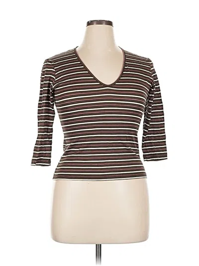 Pre-owned Davide Cenci 3/4 Sleeve T-shirt In Brown