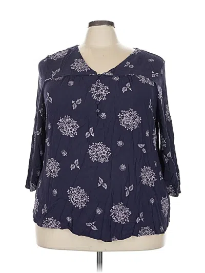 Pre-owned Skies Are Blue 3/4 Sleeve Blouse In Blue