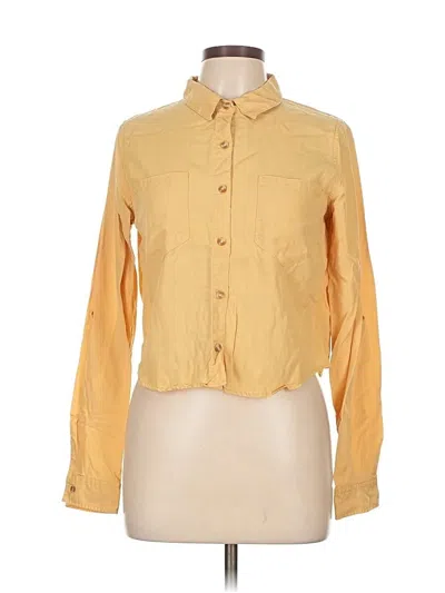 Pre-owned Thread & Supply Long Sleeve Button Down Shirt In Yellow
