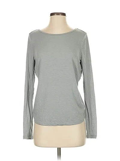 Gap Fit Outlet Long Sleeve Top Gray Boatneck Tops In Gray