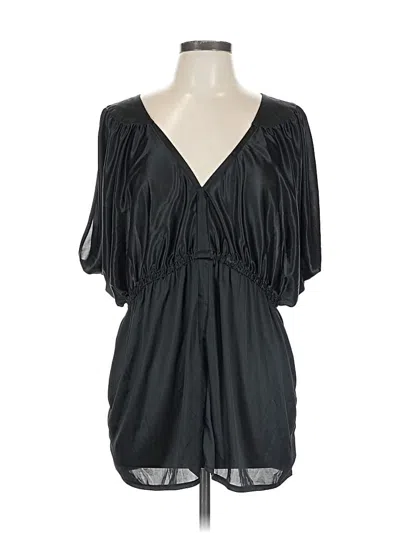 Pre-owned Vertigo Paris Short Sleeve Blouse In Black