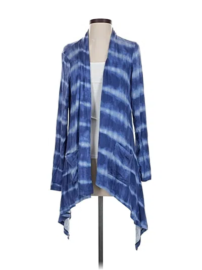 Pre-owned Logo By Lori Goldstein Cardigan Sweater In Blue