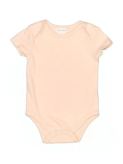 Pre-owned Laura Ashley Babies' Short Sleeve Onesie In Brown