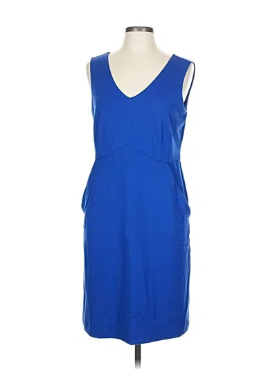 Pre-owned Lands' End Cocktail Dress In Blue
