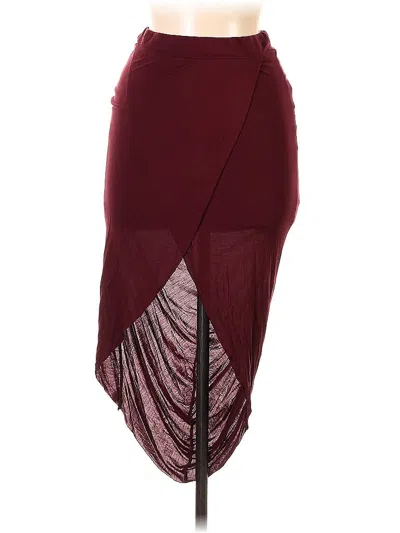 Pre-owned Bella Luxx Formal Skirt In Burgundy
