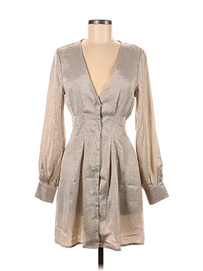 Pre-owned Missguided Casual Dress In Silver