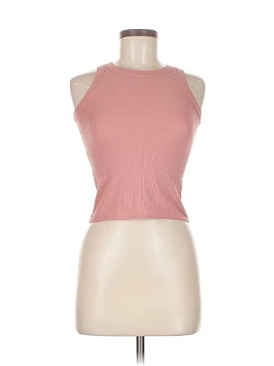 Pre-owned Aqua Tank Top Pink Halter Neckline Tops
