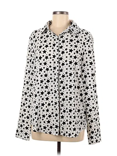 Pre-owned Brave Soul Long Sleeve Blouse In White