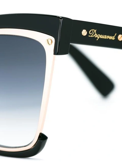 Shop Dsquared2 Amber Sunglasses In Black