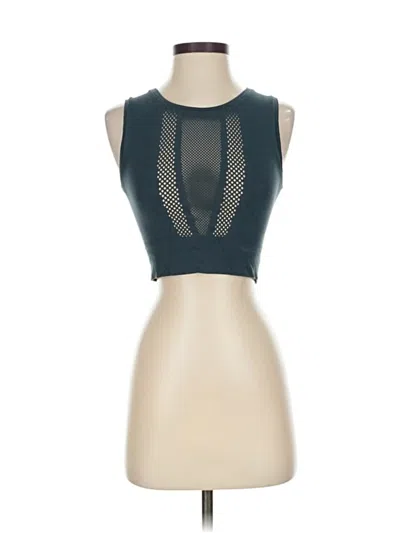 Pre-owned Athleta Tank Top Teal Halter Neckline Tops In Blue