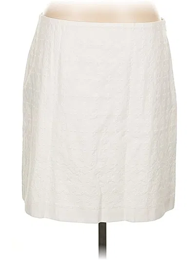 Pre-owned Talbots Formal Skirt In White