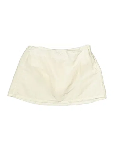 Pre-owned Lands' End Swimsuit Cover Up In White