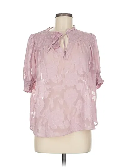 Pre-owned Rose + Olive 3/4 Sleeve Blouse In Pink