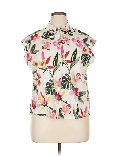 Pre-owned Trafaluc By Zara Sleeveless Blouse In White