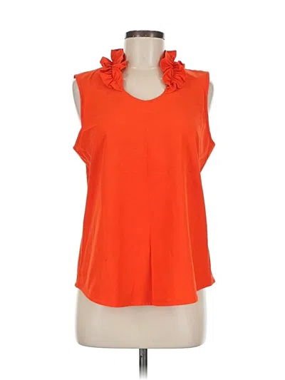 Pre-owned Chico's Sleeveless Blouse In Orange